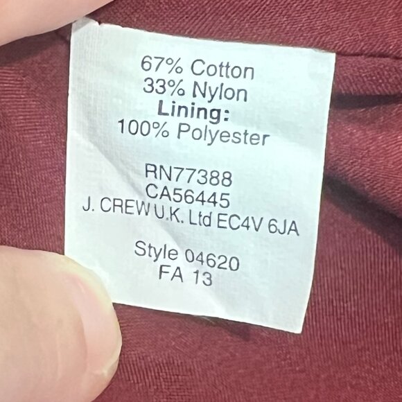 🍷 Madewell Burgundy Lace Skirt Size 8 - Picture 9 of 9